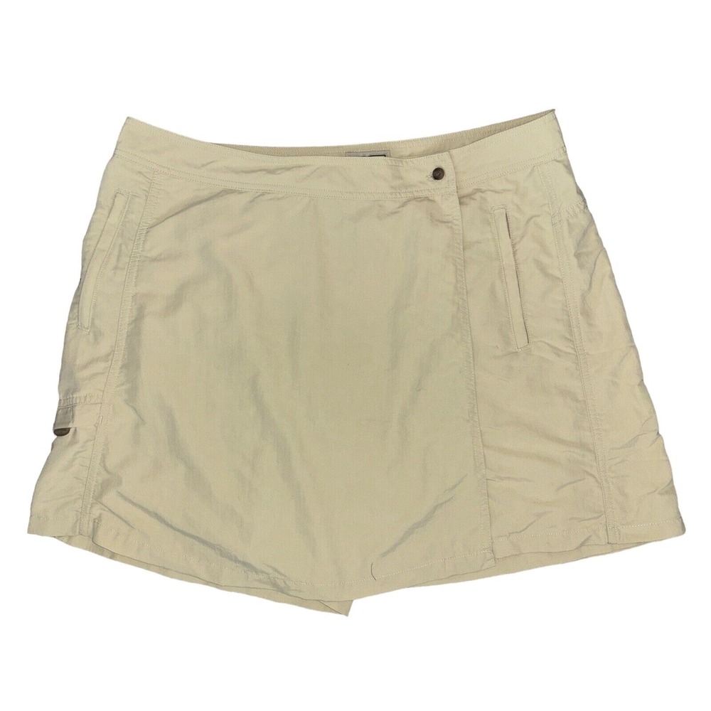 L.L. Bean Skort‎ Skirt Beige Size 16 Outdoors Sporty Athleisure Pickleball EUC